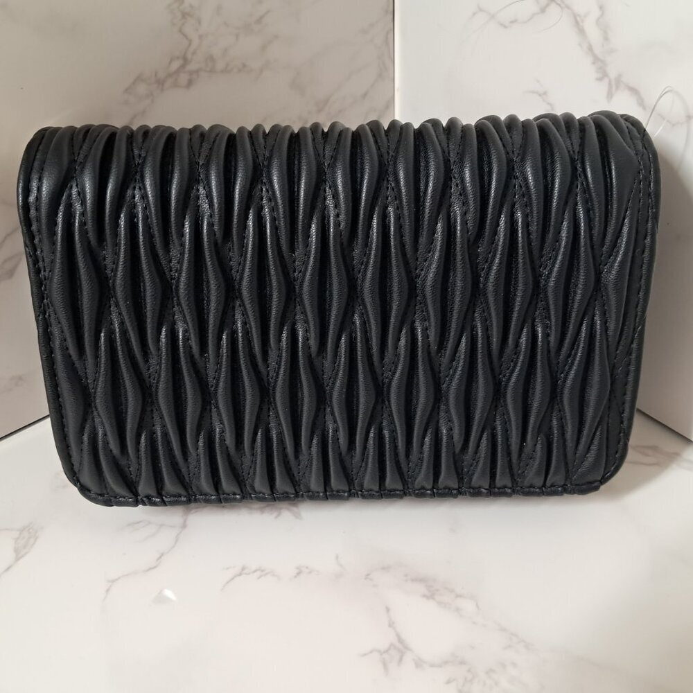 Valentino Orlandi Black Crossbody Bag with Gold Accents - Picture 3 of 5